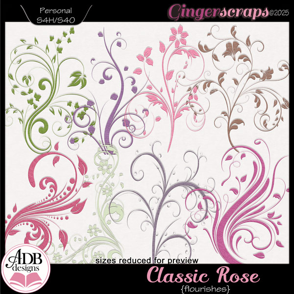 Classic Rose Flourishes by ADB Designs