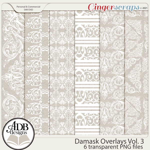 Damask Overlays Vol 03 by ADB Designs