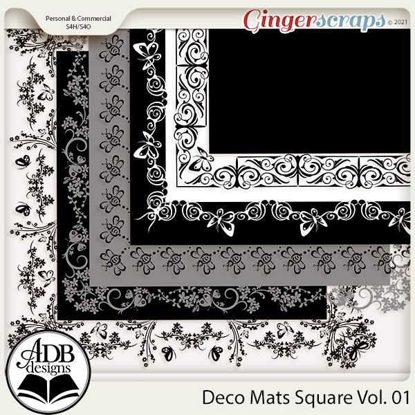 Square Deco Mats Vol 01 by ADB Designs