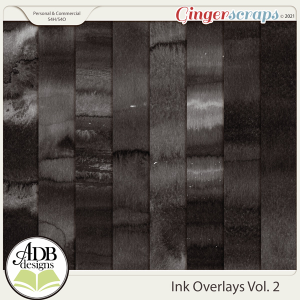Inky Overlays Vol 02 by ADB Designs CU/PU