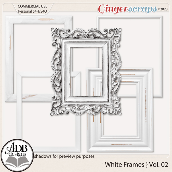 White Frames Vol. 02 - Commercial or Personal Use - by ADB Designs