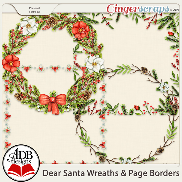 Dear Santa Wreaths & Page Borders