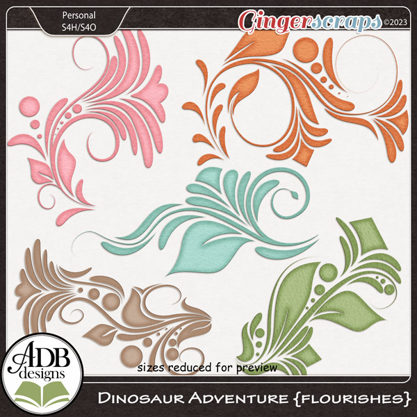 Dinosaur Adventure Flourishes