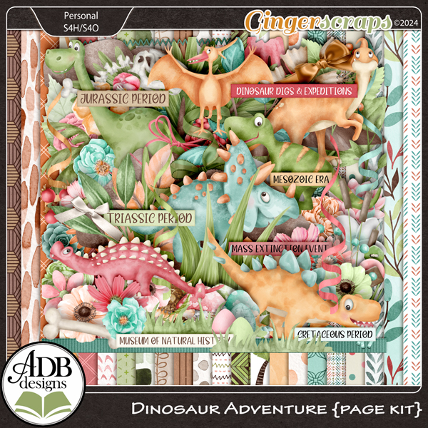 Dinosaur Adventure Page Kit