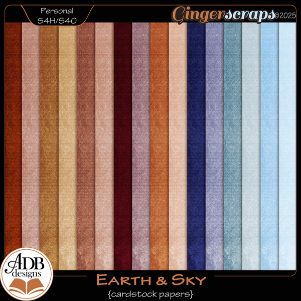 Earth & Sky Solid Papers by ADB Designs
