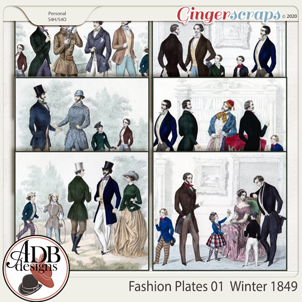 Heritage Resource Fashion Plates 01 Winter 1849 by ADB Designs