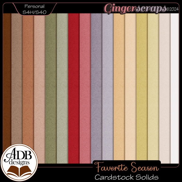 Favorite Season Cardstock Solid Papers by ADB Designs