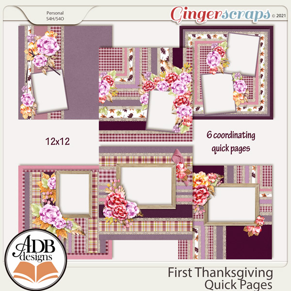 First Thanksgiving Quick Pages by ADB Designs