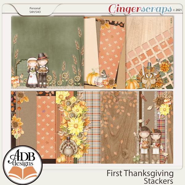 First Thanksgiving Stacked Papers by ADB Designs