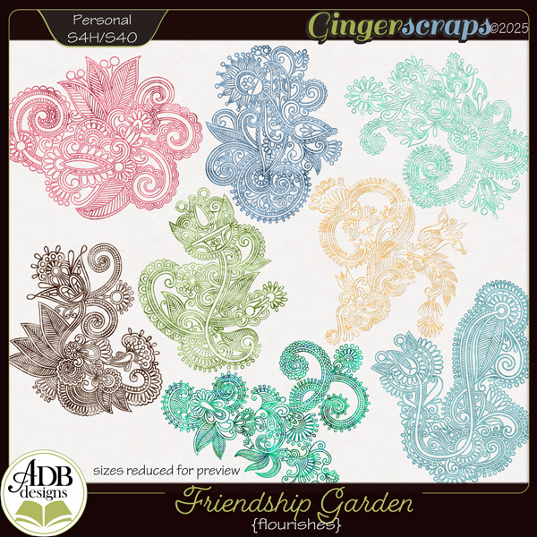 Friendship Garden Flourishes by ADB Designs