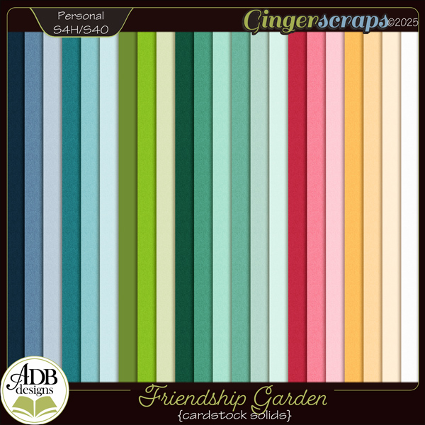 Friendship Garden Cardstock Solid Papers by ADB Designs