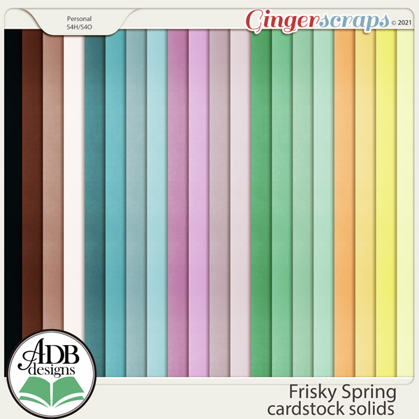 Frisky Spring Solid Papers by ADB Designs