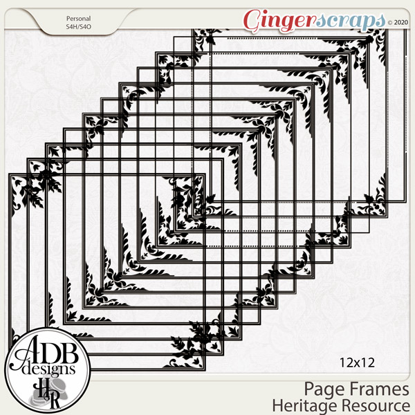 Heritage Resource Frames Page Borders by ADB Designs