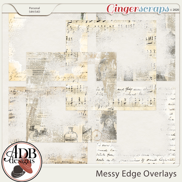 Heritage Resource - Messy Edge Overlays by ADB Designs