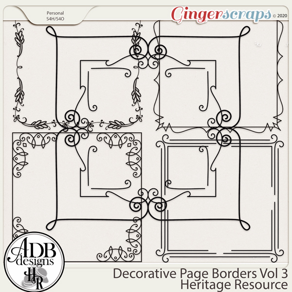 Heritage Resource Decorative Page Borders Vol 03 by ADB Designs