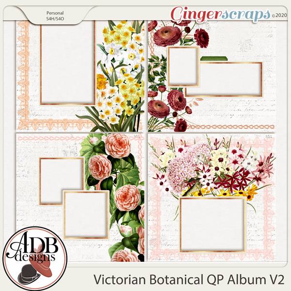 Heritage Resource - Victorian Botanical Quick Page Album v2 by ADB Designs