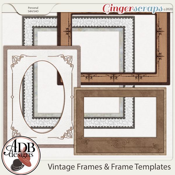 Heritage Resource - Vintage Frames & Frame Templates by ADB Designs