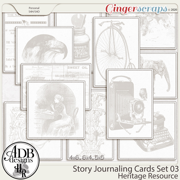 Heritage Resource Story Journaling Cards Set 03 by ADB Designs