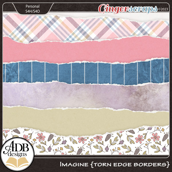 Imagine Torn Edge Borders by ADB Designs
