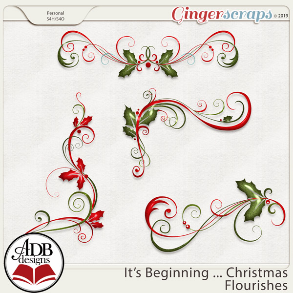 It's Beginning ... Christmas Flourishes by ADB Designs