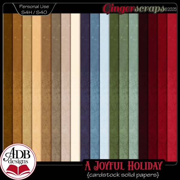 A Joyful Holiday Solid Papers by ADB Designs