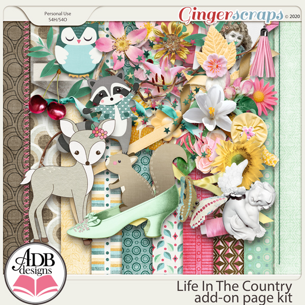 Life In The Country Add-on Page Kit by ADB Designs