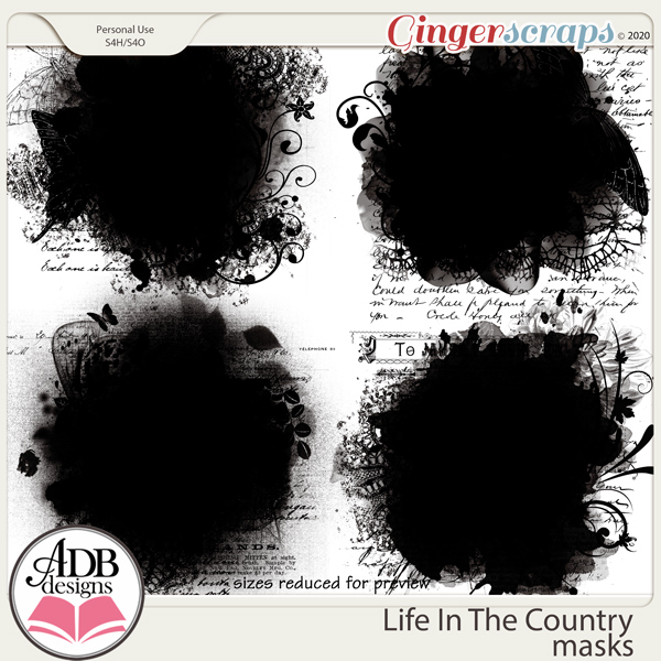 Life In The Country Masks by ADB Designs