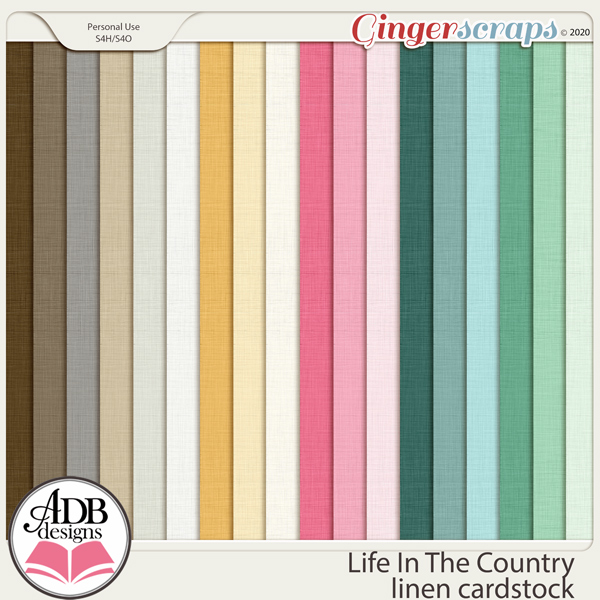 Life In The Country Solid Papers by ADB Designs