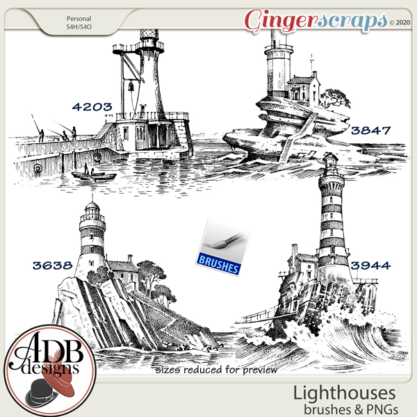 Heritage Resource - Lighthouse Stamps & Brushes by ADB Designs