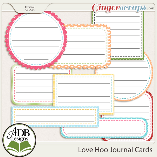Love Hoo Journal Cards by ADB Designs