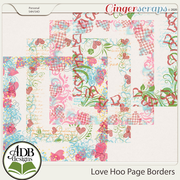 Love Hoo Page Borders by ADB Designs