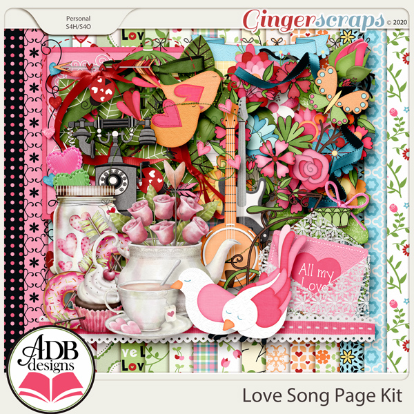 Love Song Page Kit by ADB Designs