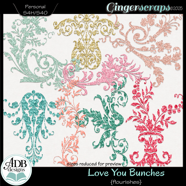 Love You Bunches Flourishes by ADB Designs