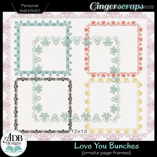 Love You Bunches Page Frames by ADB Designs