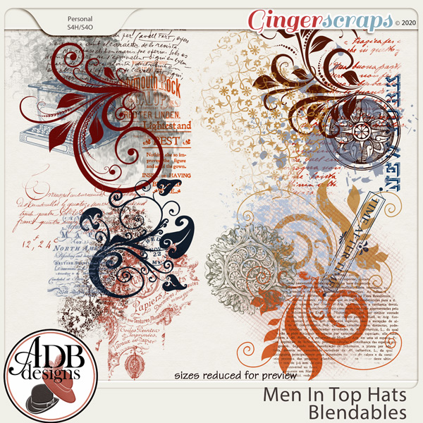 Men in Top Hats Blendables by ADB Designs