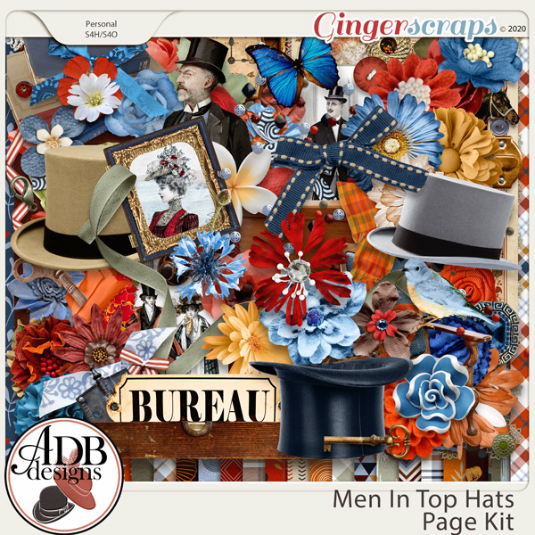 Men in Top Hats Page Kit by ADB Designs
