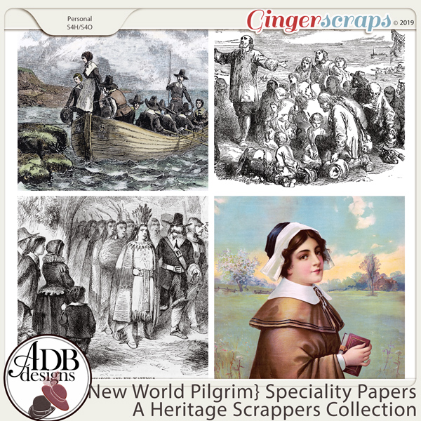 New World Pilgrim Specialty Papers by ADB Designs