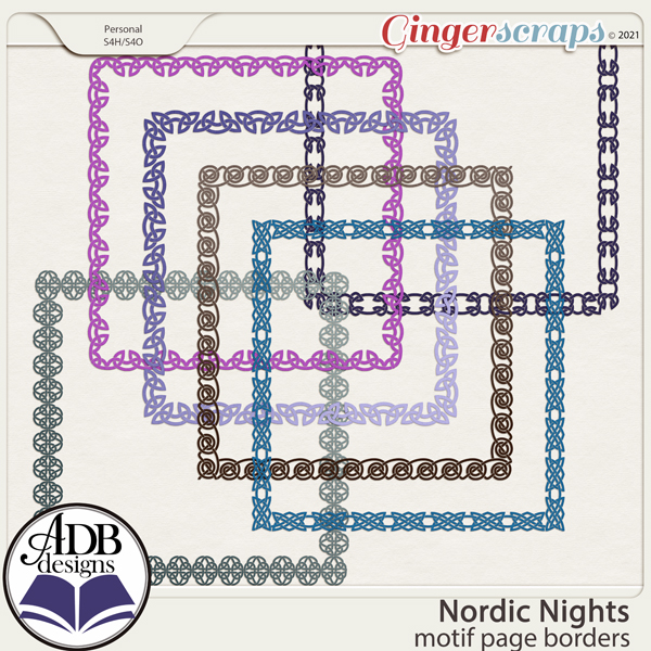 Nordic Nights Page Borders by ADB Designs