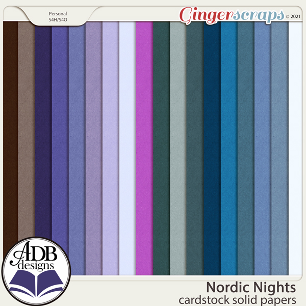 Nordic Nights Solid Papers by ADB Designs