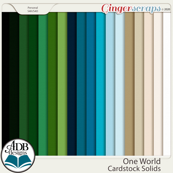 One World Solid Papers by ADB Designs