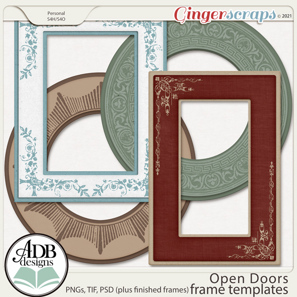 Open Doors Paper Frame Templates by ADB Designs