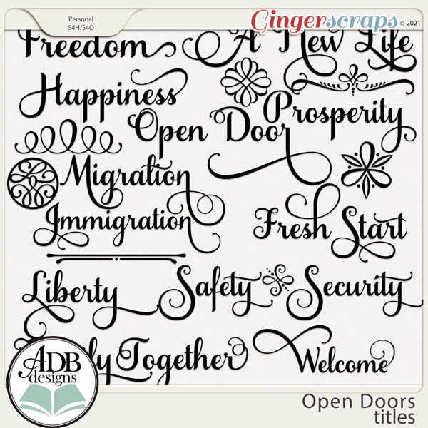 Open Doors Word Art by ADB Designs