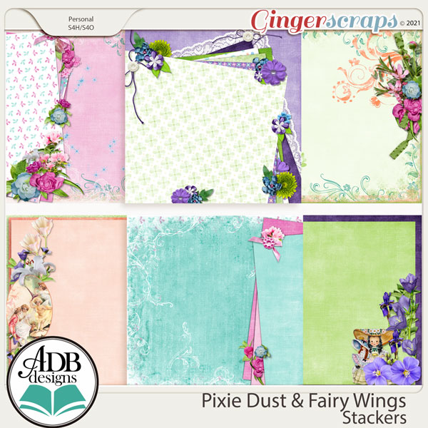 Pixie Dust & Fairy Wings Stackers by ADB Designs