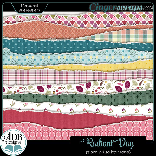 Radiant Day Torn Edge Borders by ADB Designs