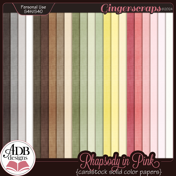 Rhapsody in Pink Cardstock Solid Papers
