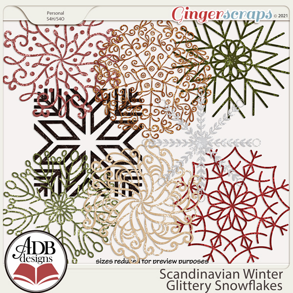 Scandinavian Winter Snowflakes by ADB Designs