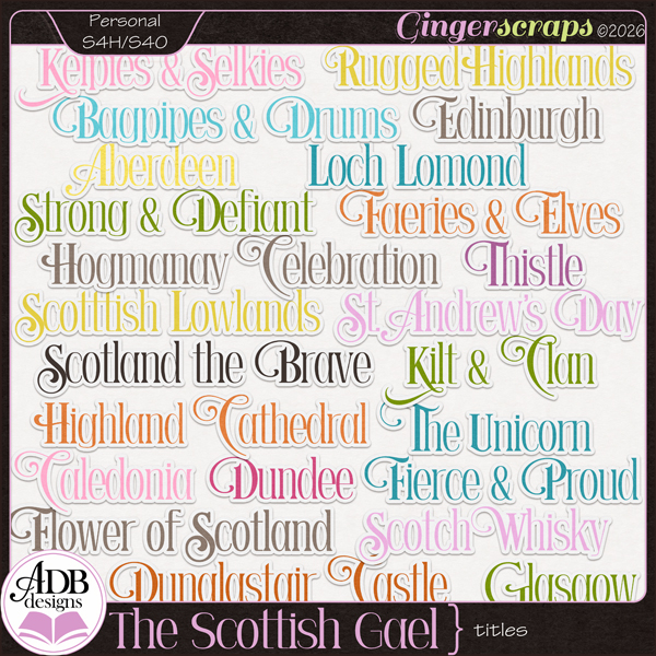 The Scottish Gael Titles by ADB Designs
