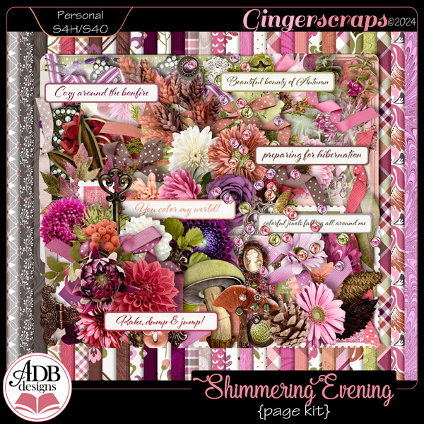 Shimmering Evening Page Kit by ADB Designs