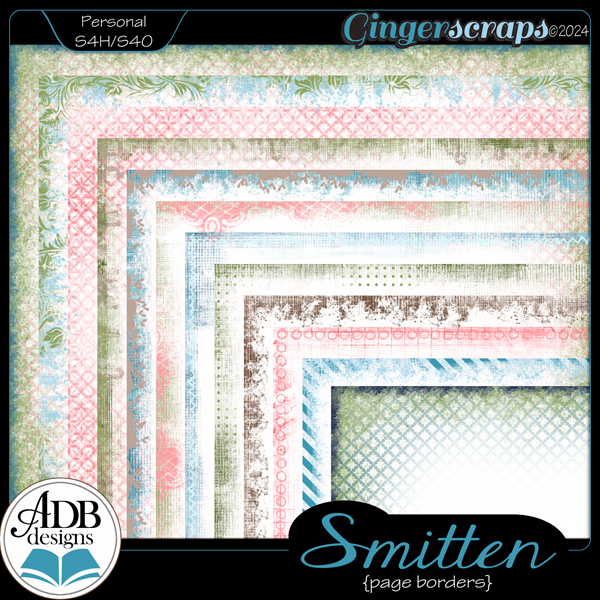 Smitten Page Borders by ADB Designs