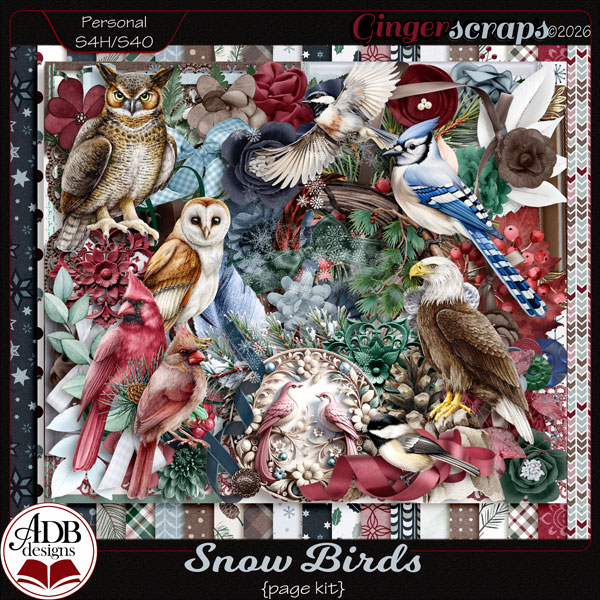 Snow Birds Page Kit by ADB Designs